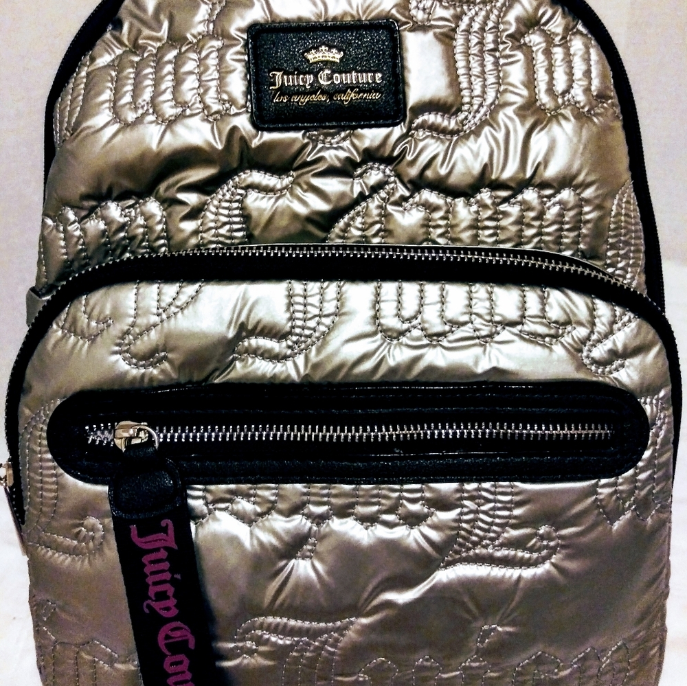 Juicy Couture silver backpack new with tags